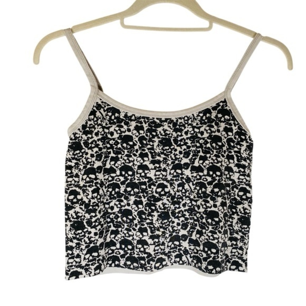 JOHN GAULT BRANDY MELVILLE Skull Cami Cropped OS